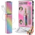 Flawless 2 in 1 Eye Brow And Facial Hair Remover Chargeable , Multi Attractive Color With USB Charging Cable And Cleaning Brush. 