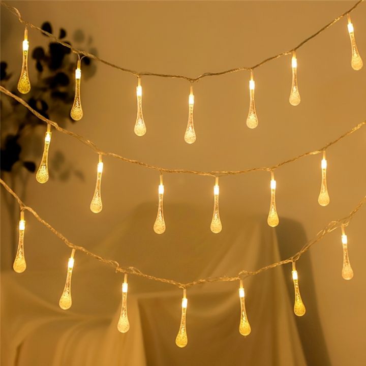 Crystal Waterdrop Ball 20 Led String Fairy Light for Room Decoration - Water drop ball LED Fairy Lights Battery Operated