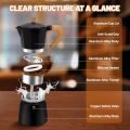 Aluminum Italian Style Espresso Coffee Maker | 6-Cup Stove Top Pot for Mocha, Latte & Espresso | 300ML Moka Pot, Imported Kitchen Tool. 