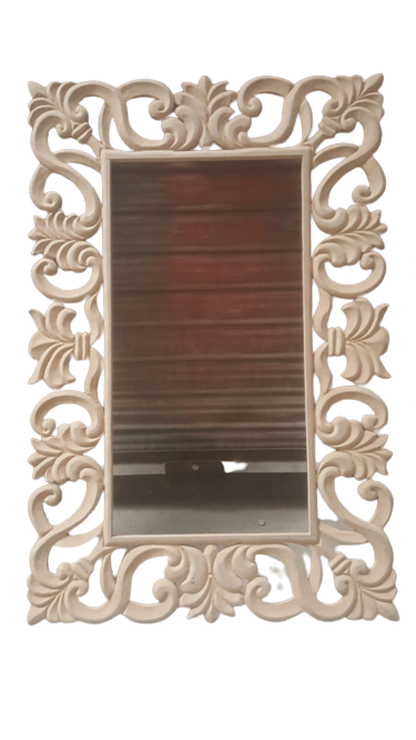 Wooden Mirror / Royal Traditional Wall Wooden Mirror Decent Deco / Without Mirror And Paint