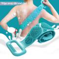 Silicone Bath Body Brush Scrubber Soft Rubbing High Quality Exfoliating Massage For Shower Cleaning Bathroom Strap Belt Back Wash Clean Scrub Magic Skin Scrubber Brush Home Remove Stains Tool Medical 70cm Flexible Loofah Friction Comfort Double Sided. 