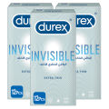 Durex Condoms Invisible 12 Pieces - Pack of 3. 