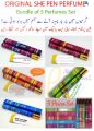 She Fragrance Pack of 5 Pocket Size Best Fragrance, Pencil Perfum for Girls and Women 35 ml. 