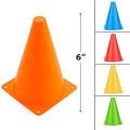 6 inch Multipurpose Training Cones Football Basketball, Soft & Durable Traffic Cone for Safety, Agility, Soccer, Football & Other Activities, 6 Inch Sport Football Training Maker Bucket Traffic Cone Triangular Marker Obstacle Training Cone. 