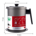 Stainless Steel Oil Filter, New Filterable Oil Pot Bacon Grease Container with Oil Can Container,Food Strainer Filter Dust Lid Non slip Handle 1.4 liter. 