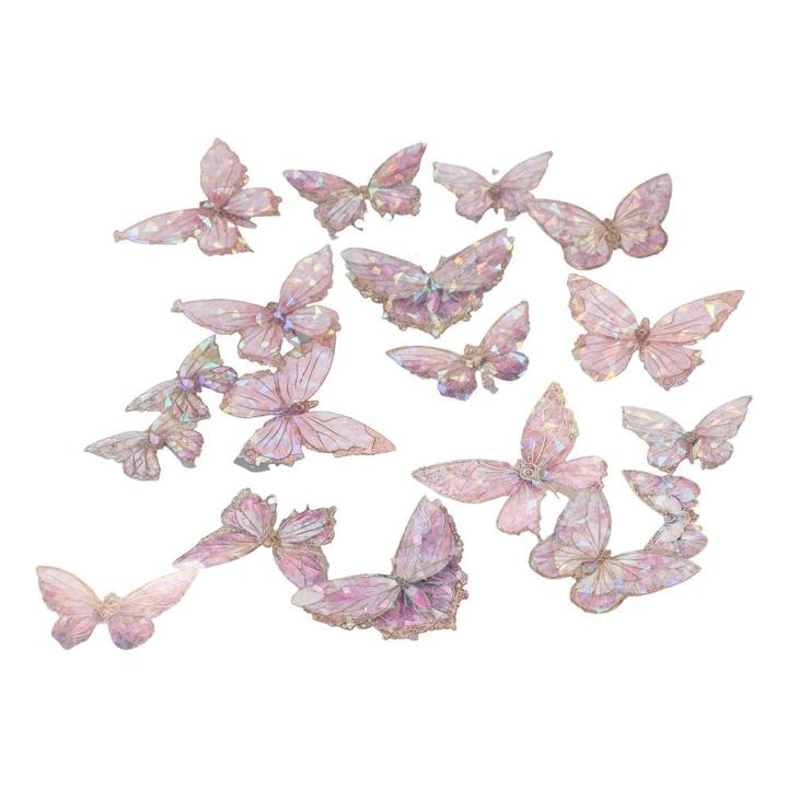 Retro DIY Crafts Ice Laser Butterfly Sticker Handmade Aesthetic ...