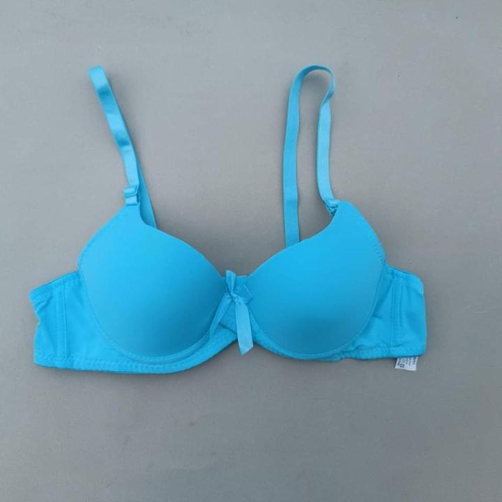 Front Bow Soft Paded Wired Bra With Removable