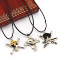 Anime One Piece Necklaces Skeleton Luffy Pirate Skull Metal Pendant Choker Necklace Men Jewelry Souvenir. 
