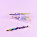 Rainbow Metallic Ball Pen - Purple Gradient Glitter. 