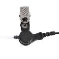 2X Straight Listen Only Transparent Flexible Acoustic Tube Earpiece 3.5mm Earphone Headset Mono Jack for Walkie-Talkie. 