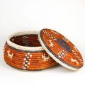 Handwoven Date Palm Leaf Storage Basket. 
