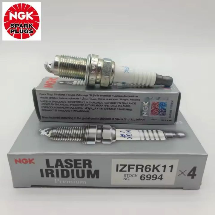 NGK Spark Plug Laser Iridium IZFR6K11/IZFR6K13 for Mehran, Bolan, Khyber, Cultus, Margala, Jeep, Santro, Baleno, Liana, APV, Honda City, Civic till Reborn, Crossroad, GLI, XLI, Vitz 1st Model, Sunny, Chevrolet Joy