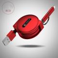 Stylish Cafele 2 In 1 Retractable Usb Cable. 