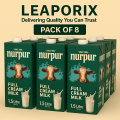 LEAPORIX MALL | UHT Milk 1.5 Litre (Pack of 8) | Long Life Tetra Pack | Ideal for Chai, Coffee & Daily Use. 