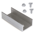 Aluminium Material Photovoltaic Rails Rail Connector for Mounting Photovoltaic Mounting Rail Pack of 2. 