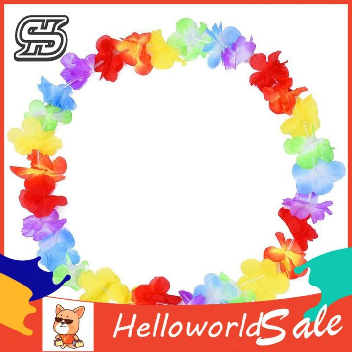 HelloWorld Artificial Flower Crown Fine Workmanship Hula Accessories Hawaii Wreath