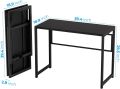 Folding Desk for Small Spaces, 39.4 in No-Assembly Small Computer Desk for Home Office, Space Saving Foldable Table Study Office Desk, Black. 