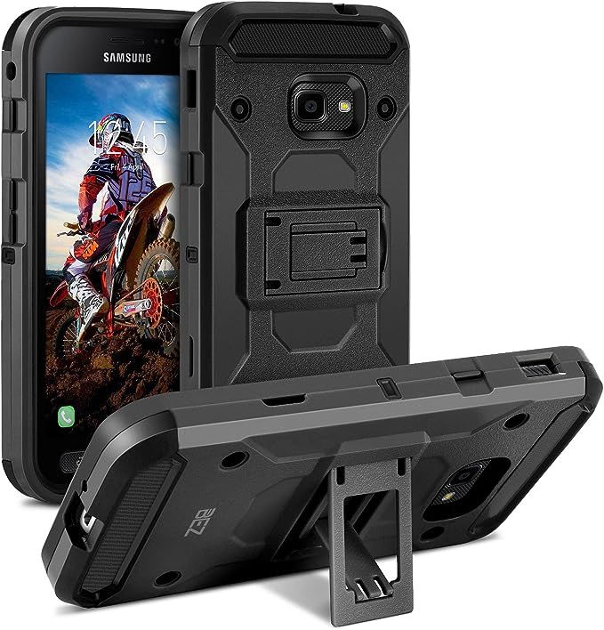 BEZ Case for Samsung Galaxy Xcover 4 / Xcover 4S, Shockproof Case for Samsung Xcover 4 / Xcover 4S Military Heavy Duty Shock Proof Survivor – Black