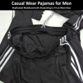 Casual Trousers for Men Pajamas For Gym Exercise with 2 Side Pockets and Elasticated Waist Band in Black. 