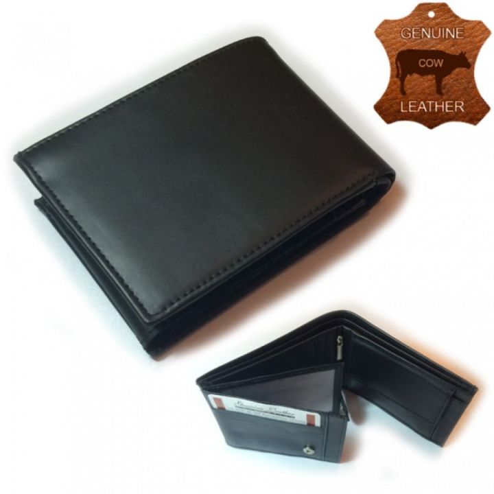 Genuine%20Leather%20Men's%20Zipper%20Coin%20Purse%20Cow%20Leather%20Wallet%20For%20Men%20Tri-fold%20Wallet%20Clasp%20Black%20Brown%20Coffee%20-%20Image%206