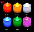 6 Magic Colour Changing LED Glowing Tea Light Flameless LED Candles Multicolor Smokeless Tealight Candles Birthday Love Romantic LED Candle Wedding Birthday Valentine's Day Colorful Mini Electronic Candle Decoration. 
