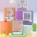 Portable Air Conditioner Fan Big Size | 3-in-1 Mini Air Cooler with Ice & Humidifier | USB Electric Fan with Water Mist | LED Lights | Adjustable Wind Speed | Small Desktop Cooling Fan for Room, Office & Home | 10inches. 