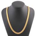 Gold Plated Stainless Steel Snake Chain Necklace For Men Boys. 