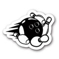 Stationery Sticker Self-adhesive Bowling Ball Doodle Sticker. 