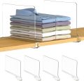 Acrylic Shelf Dividers for Closet Organization - Closets Shelf and Closet Separator for Storage and Organization - No Installation Required (Clear). 