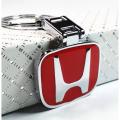 Honda Keychain Stainless Steel Metal key Chain Double Side logo keychain Honda Bike keychain Car Logo Keychain 3D Key Chain Keyring Black. 