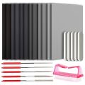 23 Pcs Resin Casting Tools Set, Epoxy Resin Polishing Kit, 12 Sand Papers, 5 Polishing Blocks, 5 Shapes Files, 1 Brush. 