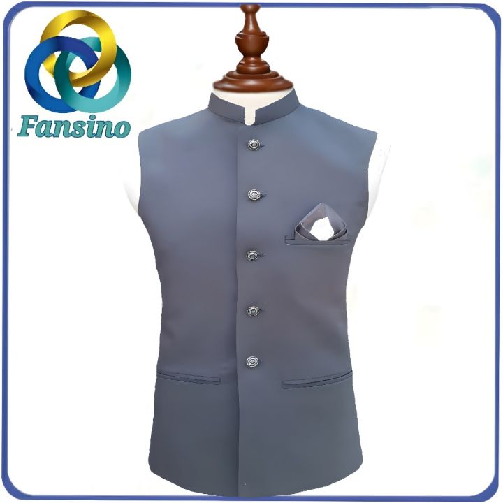 Grey Waistcoat By Fansino | Premium Quality Waist Coat For Men