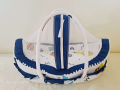 Baby Bed Set With Mosquito Net, Ship-Style Baby Sleeping Bed Best for 0 to 10-Month-Old Babies - Comfortable and Stylish Gift for Newborn Babies. 