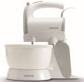 Kenwood Stand Mixer Hand Mixer (Electric Whisk) 300W With 2.4L Rotary Bowl, 5 Speeds + Turbo Button, Twin Stainless Steel Kneader And Beater For Mixing, Whipping, Whisking, Kneading Hmp22.000Wh White. 