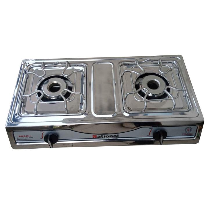 Q National Gas Stove With Automatic Ignition -Stainless Steel Top(NG And LPG Both Model Available)