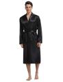 VALERIE MENS COLLECTION OF SLEEPWEAR/NIGHTWEAR Cotton Pre-shrink permanent color silk satin Men's Classic nicely robe/gown Nightwears. 