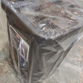 Foot press dustbin brown. 