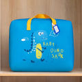 Blue Dinosaur Travel Bag Large Capacity Zipper Closure Cartoon Print Perfect for Kids and Adults on-the-go!. 