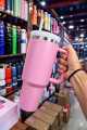 Stanley Style Tumbler With Handle & Straw – Stainless Steel Vacuum Insulated Travel Mug / Double Wall Coffee Thermos for Hot & Cold Drinks / FlowState Water Bottle for Gym,Office,Outdoor Premium Hydration Mug for Travel&DailyUse". 