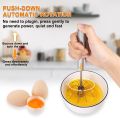 Stainless Steel whisk | wisk Semi-Automatic egg beater, whisks for cooking Hand Push Rotary small whisk whisker Blender, Hand Push Mixer whisks, Hand Push Rotary Whisk Blender. 