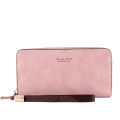 Forever Young Wallet Women Long PU Standard Wallets New Retro Female Smooth Zipper Purse Lady Wrist Bag Card Pockets. 