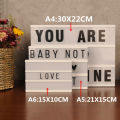 A4 A5 A6 DIY Letters LED Combination Light Box Night Light USB / AA Battery Powered Symbol Cards Table Lamp Message Board. 