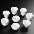Creative Kung Fu Kung Fu Teacup Mutton Fat Jade White Porcelain Water Bowl Household Ceramic Master Cup. 