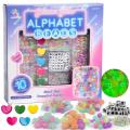 Glitter Glow Alphabet Beads Bracelet Making Kit for girl Jewelry Making Kit Crafts for Kids Jewelry Making Supplies for Arts and Crafts for Teen Girls. 