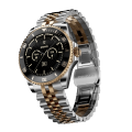 Zero® Regal Smartwatch 1.19" AMOLED Screen | Bluetooth Calling, 107 Sports Modes, Health Monitoring | Stainless Steel Case with Stainless steel chain strap | Best Price Smartwatch for Men, Women, iPhone & Android Users. 