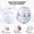 MomDaughts' 7-Color Rechargeable LED Facial Therapy Mask - Photon Skin Rejuvenation, Anti-Acne, Wrinkle Removal, Skin Brightening, Face Lifting & Whitening Beauty Device for Home Spa. 
