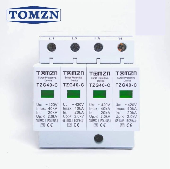 TOMZN%20AC%20SPD%20Din%20rail%204P%20420V%2040KA%20House%20Lightning%20Surge%20Protector%20Protect%20Protective%20Low-voltage%20Arrester%20Device%20-%20Image%206