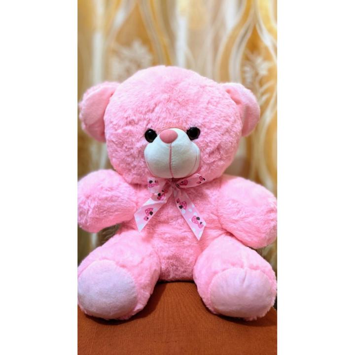 16 Inches Soft and Fluffy Net Ribbon Teddy Bear For Girls/ Kids Stuffed Teddy Bears Plush Toys For Kids - 3 Colors Available