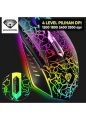 Divipard G202 Wired Cool RGB Optical Mouse Programming Ergonomics for PC Desktop Notebooks Suitable 3200DPI desktop Gaming Mouse. 