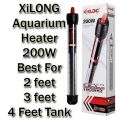 XiLONG Aquarium Heater Fish Tank Heater - 200W for 2 feet to 4 feet Aquarium - 1.5mm Heater Glass Submersible for Freshwater and Marine Tropical Heater. 
